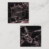 PixDezines, gut/Marmor/Schwarz+Rose Gold Begleitkarte (Vorne/Hinten)