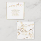 PixDezines, gut/Marmor/weiß+Gold Begleitkarte (Vorne/Hinten)