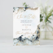 PixDezines H2 Abstrakt Ocean Einladung (Stehend Vorderseite)