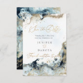 PixDezines H2 Abstrakt Ocean Einladung (Vorne/Hinten)