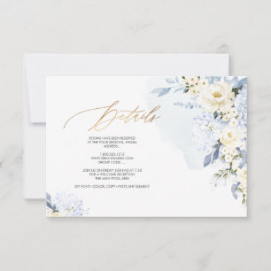 PixDezines H2 Blaue Hortensien Cremrosa DETAILS Einladung