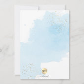 PixDezines H2 Blue Christening+1. Geburtstag Einladung (Rückseite)