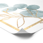 PixDezines H2 Blue Eukalyptus Baptisse Willkommen Poster (Ecke)