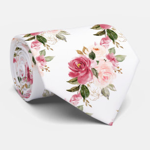 PixDezines H2 Blumen Raspberry Blush Rosa Rosen Krawatte