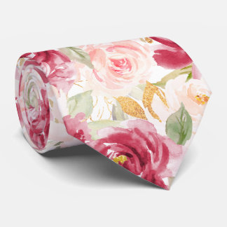 PixDezines H2 Blumen Raspberry Blush Rosa Rosen Krawatte