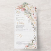 PixDezines H2 Blush Alabaster Creme Rose All In One Einladung (Innen Boden)