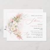 PixDezines H2 Blush Alabaster Rose Brautparty Save The Date (Vorne/Hinten)