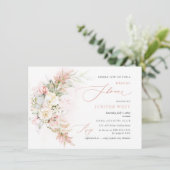PixDezines H2 Blush Alabaster Rose Brautparty Save The Date (Stehend Vorderseite)
