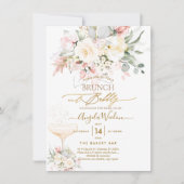 PixDezines H2 Blush Alabaster Rose Bubbly Einladung (Vorderseite)