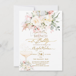 PixDezines H2 Blush Alabaster Rose Bubbly Einladung