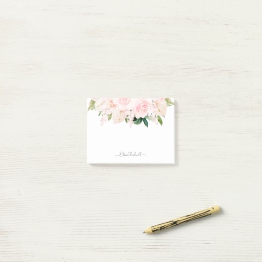 PixDezines H2 Blush Anthuriums Rose Peonies Post-it Klebezettel (Auf Schreibtisch)