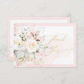 PixDezines H2 Blush Cream Rose Vielen Dank Dankeskarte (Vorne/Hinten)