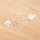 PixDezines H2 Blush Cream Roses Confirmation Acryleinladungen (Ablage )