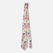 PixDezines H2 Blush Dusty Pink Roses DIY Bckgrnd Krawatte (Vorderseite)