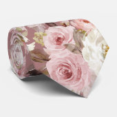 PixDezines H2 Blush Dusty Pink Roses DIY Bckgrnd Krawatte (Gerollt)