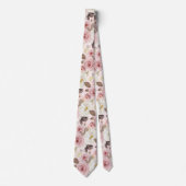 PixDezines H2 Blush Dusty Pink Roses DIY Bckgrnd Krawatte (Vorderseite)