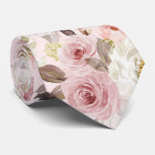 PixDezines H2 Blush Dusty Pink Roses DIY Bckgrnd Krawatte (Gerollt)