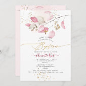 PixDezines H2 Blush Gum Eukalyptus Taufe Einladung (Vorne/Hinten)
