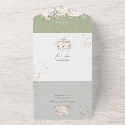 PixDezines H2 Blush in Alabaster-Rose All In One Einladung (Außenbereich)