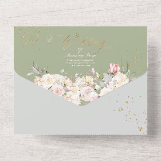 PixDezines H2 Blush in Alabaster-Rose All In One Einladung (Rückseite)