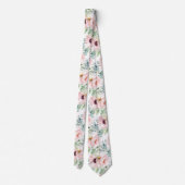 PixDezines H2 Blush Peonies Anemonies Eukalyptus Krawatte (Rückseite)