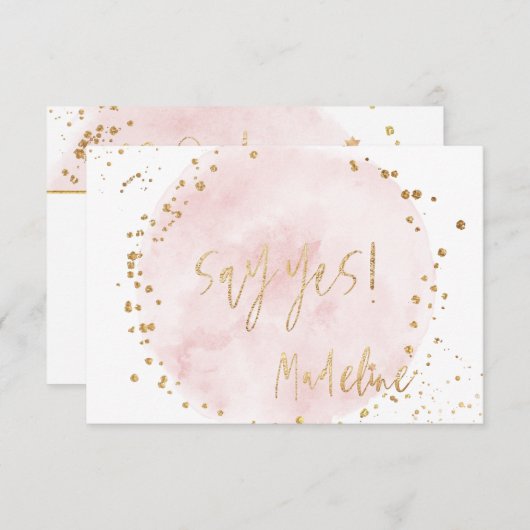 PixDezines H2 Blush Pink Cotton Candy Mitzvah UAWG Einladung (Vorne/Hinten)