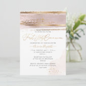 PixDezines H2 Blush Pink First Holy Communion Invi Einladung (Stehend Vorderseite)