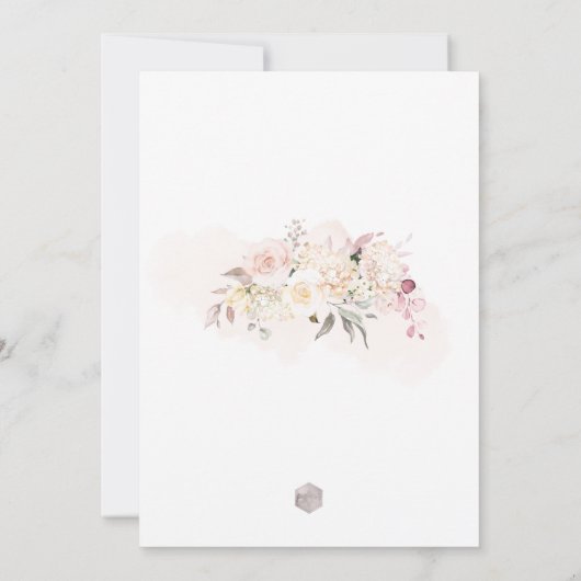 PixDezines H2 Blush Rose Bat Mitzvah Einladung (Rückseite)