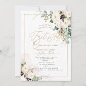 PixDezines H2 Blush Rose Erste Heilige Kommune Einladung (Vorderseite)