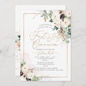 PixDezines H2 Blush Rose Erste Heilige Kommune Einladung (Vorne/Hinten)