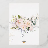 PixDezines H2 Blush Rose Erste Heilige Kommune Folieneinladung (Rückseite)