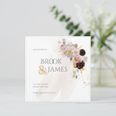 PixDezines H2 Blush Rose Schwarze Dahlia Rett Datu Save The Date (Stehend Vorderseite)