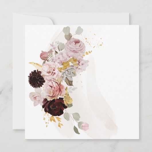 PixDezines H2 Blush Rose Schwarze Dahlia Rett Datu Save The Date (Rückseite)