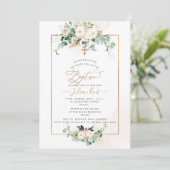 PixDezines H2 Blush Rose Taufen Einladung (Stehend Vorderseite)