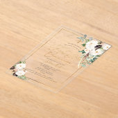 PixDezines H2 Blush Roses First Holy Communion Acryleinladungen (Ablage )