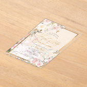 PixDezines H2 Blush Roses First Holy Communion Acryleinladungen (Ablage )