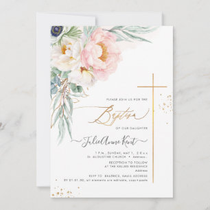 PixDezines H2 Blush White+Blush Pfingstrosen Taufe Einladung