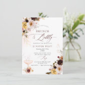PixDezines H2 Boho Fall Blume Bubbly Save The Date (Stehend Vorderseite)
