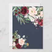 PixDezines H2 Burgundy Blush Bridal Luncheon Einladung (Rückseite)