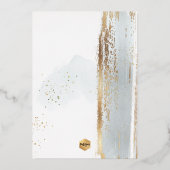 PixDezines H2 Dusty Blue Batismo Real Gold Foil I Folieneinladung (Rückseite)