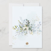 PixDezines H2 Dusty Blue Eucalyptus Batismo Einladung (Rückseite)