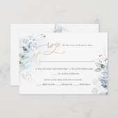 PixDezines H2 Dusty Blue Eukalyptus UAWG w Mahlzei RSVP Karte (Vorne/Hinten)
