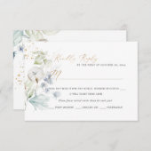 PixDezines H2 Dusty Blue Winter Cotton RSVP Cards Einladung (Vorne/Hinten)