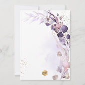 PixDezines H2 Dusty Lila Gum Eucalyptus Bautizo Einladung (Rückseite)