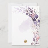 PixDezines H2 Dusty Lila Gum Foliage Communion Einladung (Rückseite)