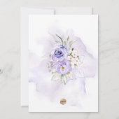 PixDezines H2 Dusty Lila Rose Brautparty Einladung (Rückseite)