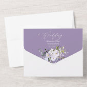 PixDezines H2 Dusty Lila Rose Hydrangea All In One Einladung (Rückseite)