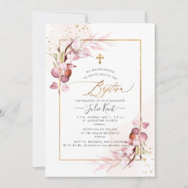 PixDezines H2 Dusty Pink Gum Eukalyptus Taufe Einladung