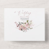 PixDezines H2 Dusty Rose Blume All In One Einladung (Rückseite)