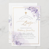 PixDezines H2 Eucalyptus Bautizo Einladung (Vorne/Hinten)